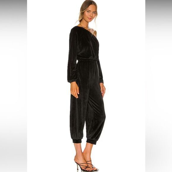 NWT Lover and Friends Zasha Jumpsuit in Black Velvet XL Revolve - Picture 13 of 13